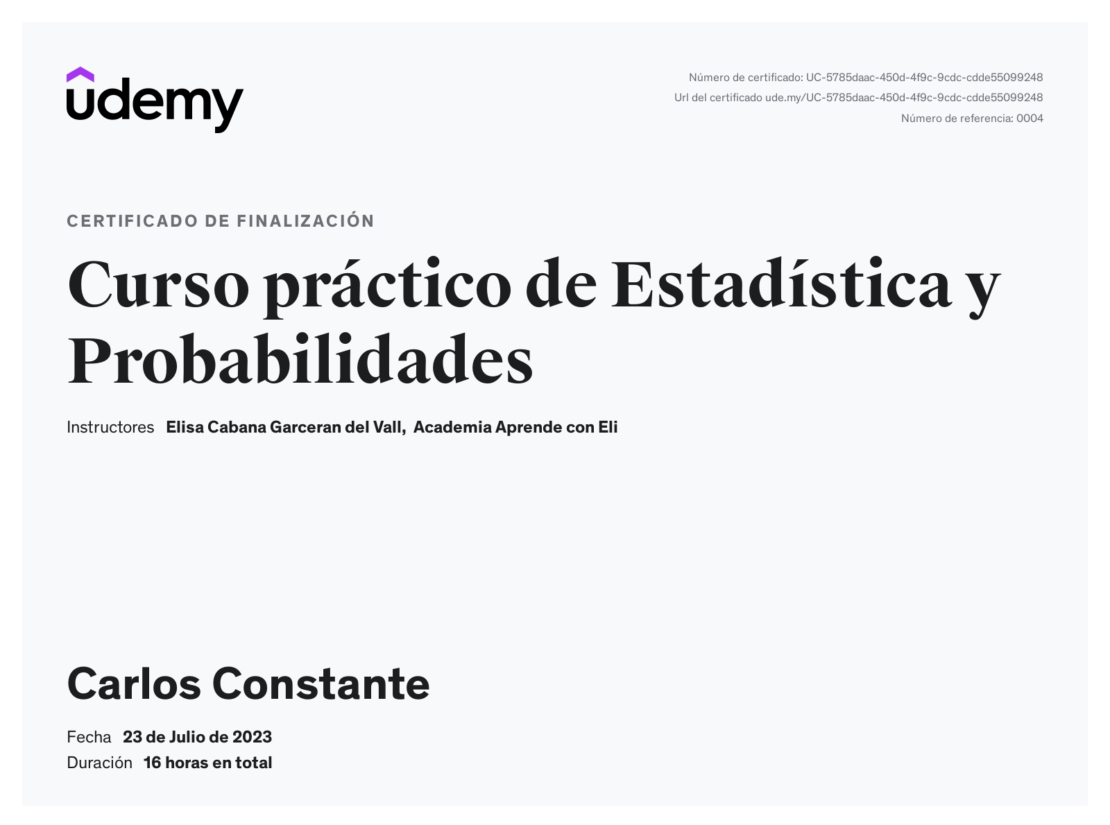 Curso practico de Estadistica y Probabilidades