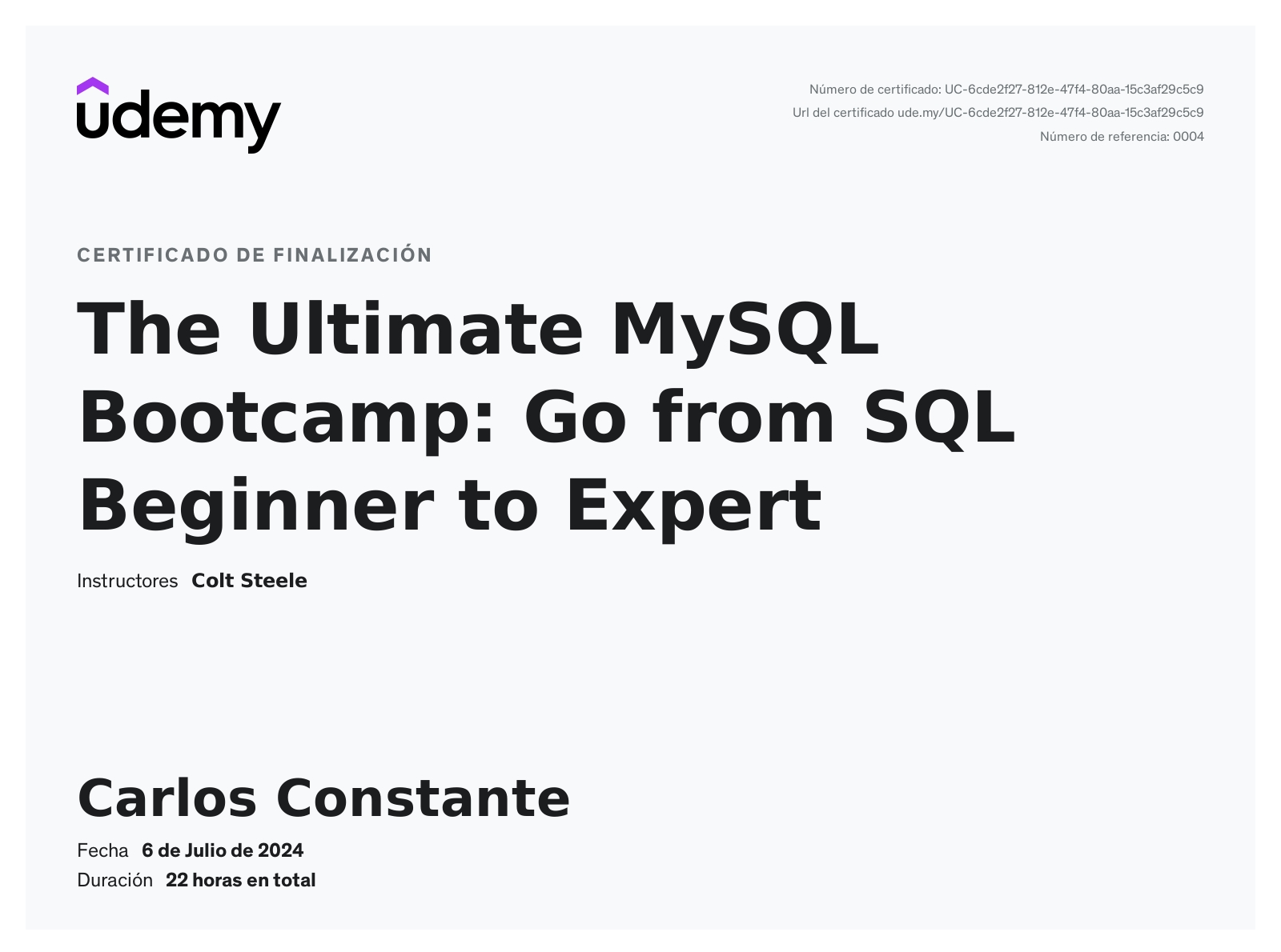 The Ultimate MySQL Bootcamp Go from SQL Beginner to Expert