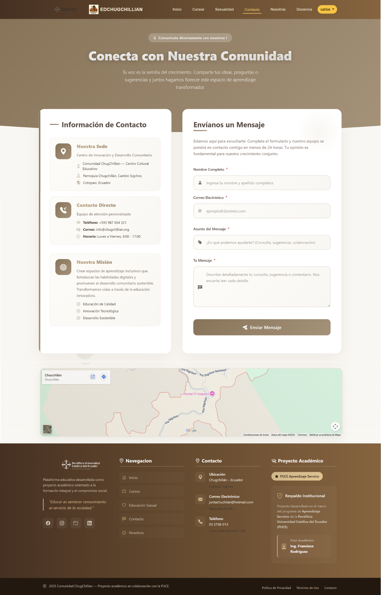 Paginas complementarias y administracion